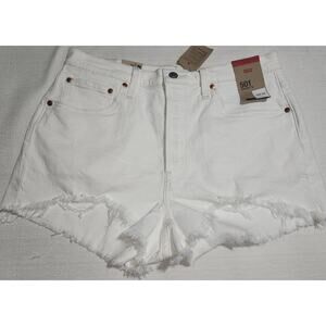 Levi's 501 shorts original 32'' waists a high rise fitted through the hip